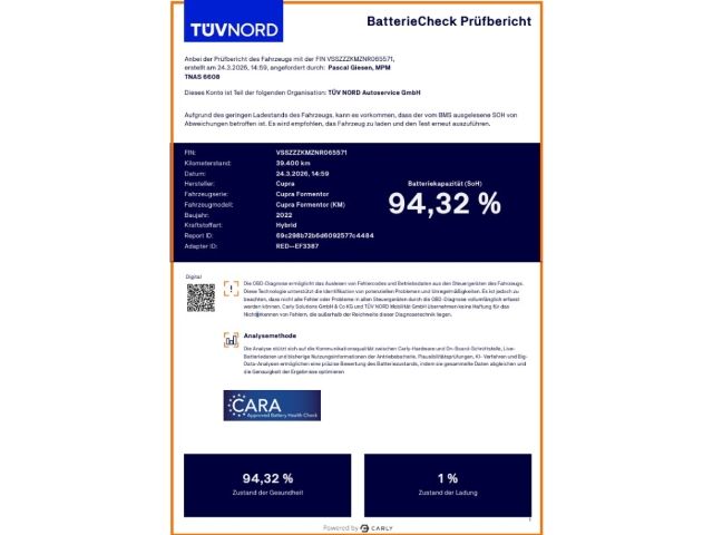 Cupra Formentor 39.401 km 25.980 &euro; Burgwedel 30938