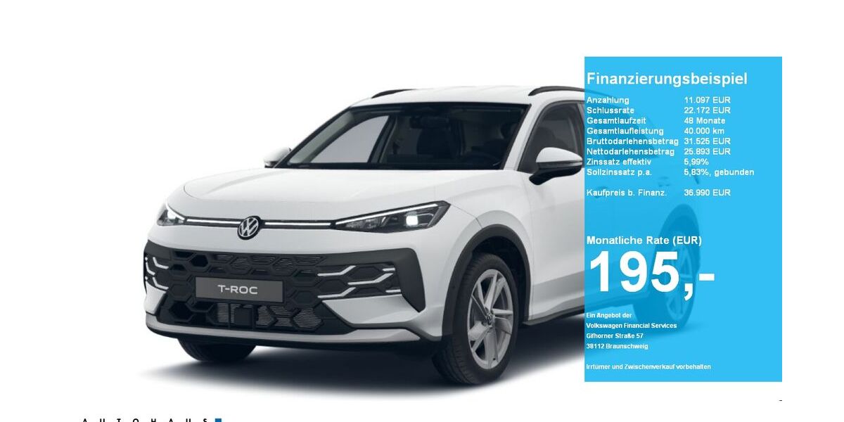 VW T-Roc 5.000 km 36.990 &euro; Stadthagen 31655
